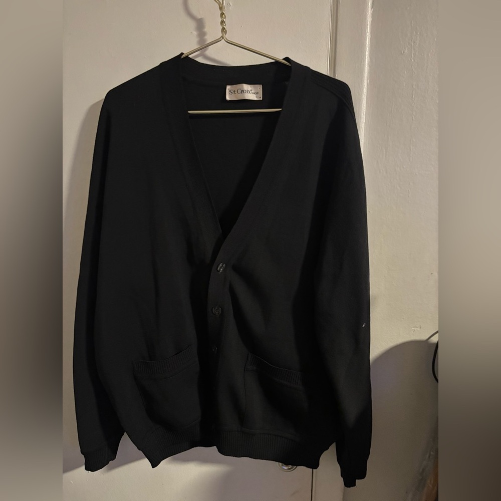 St Croix Shop Black Pullover Knit Top Long Sleeve Women’s Size L